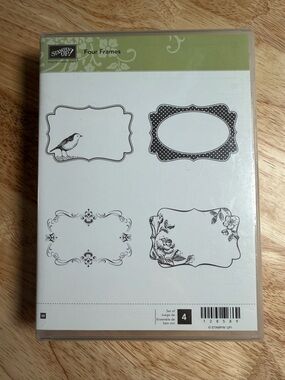 Stampin' Up! Four Frames Wooden Block Stamp Set - 4pc